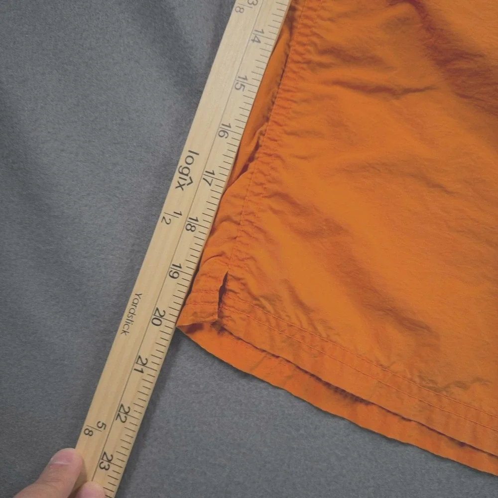 Vintage Abercrombie & Fitch Swim Trunks Mens L Orange Stripe 37x7.5